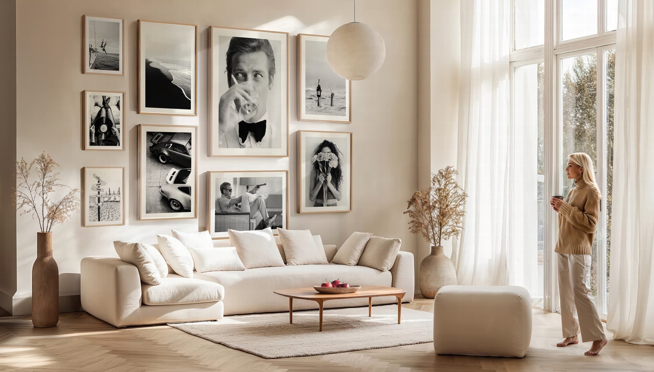 black and white wall posters