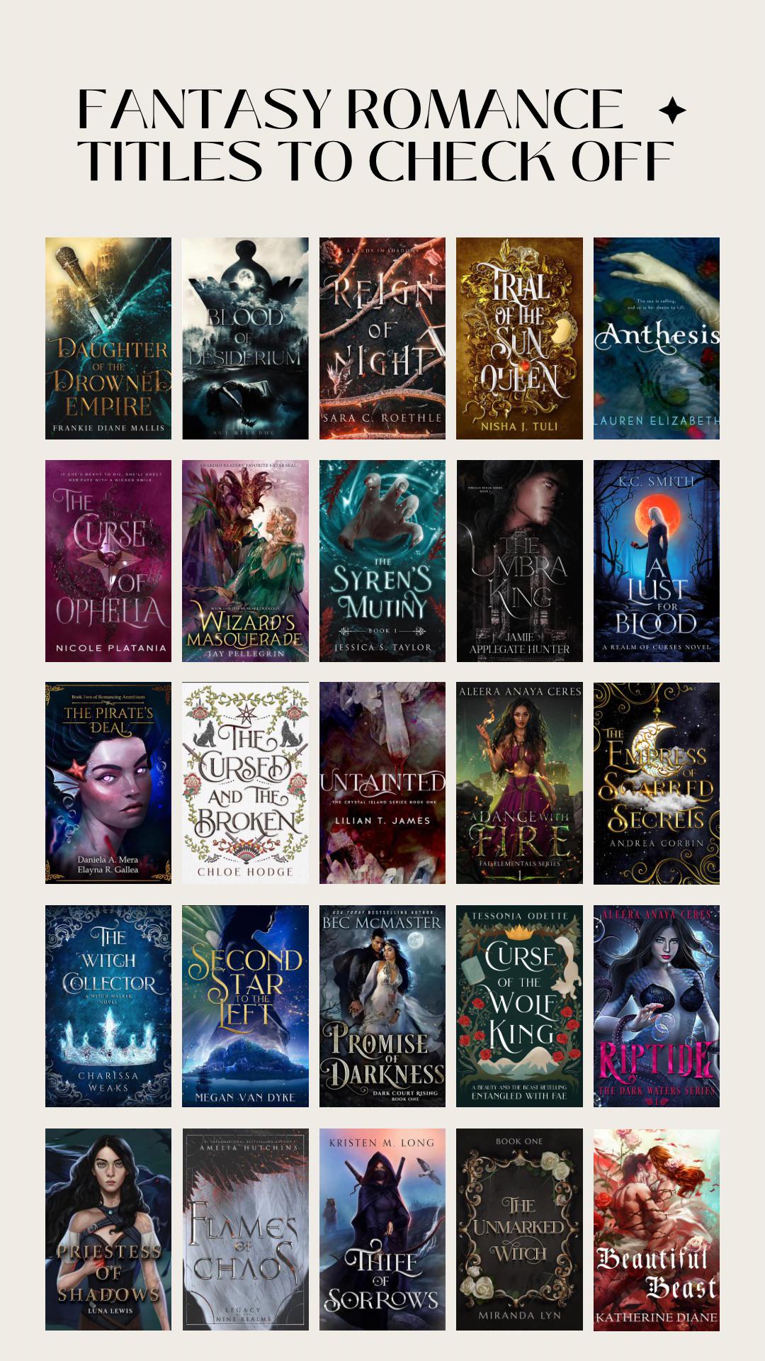 fantasy and romance novels