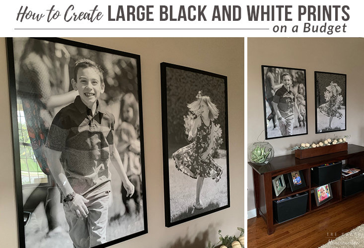 large black and white posters