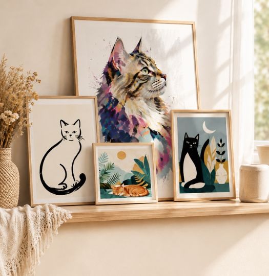 cat art prints